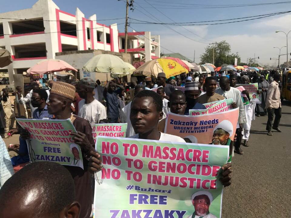  protest in kano on 3rd year anniversary of 12-15 dec 2015 zaria massacre